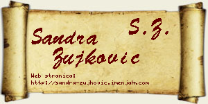 Sandra Žujković vizit kartica